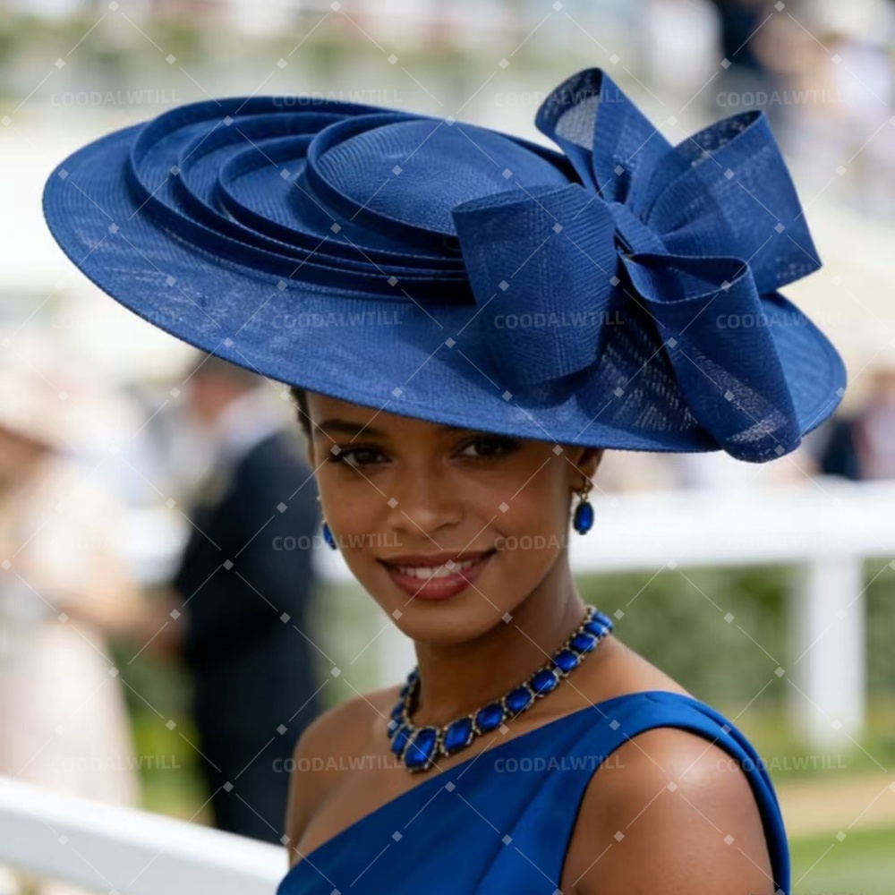 Women'S Fashion Visor - Chapéu Fascinator Grande com Laço Royal