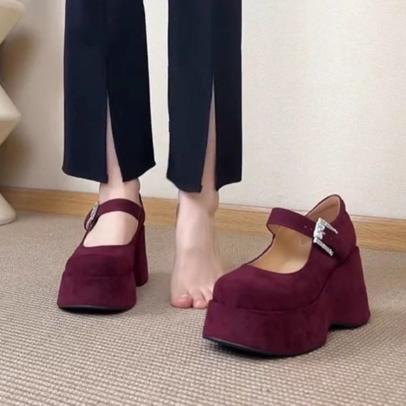 Women'S Fashion Korea - Sapatos Mary Jane de Plataforma Grossa