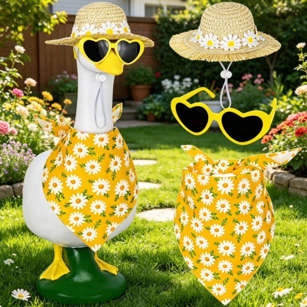 Straw Hat Summer - Acessórios de Verão para Jardim: Conjunto