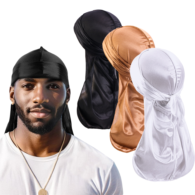 Women'S Fashion Visor - 3 pçs/lote longo durag seda cetim