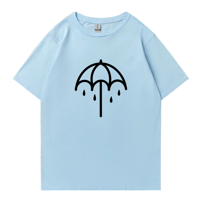 Women'S Fashion Umbrella - Camiseta Casual Solta de Algodão Puro