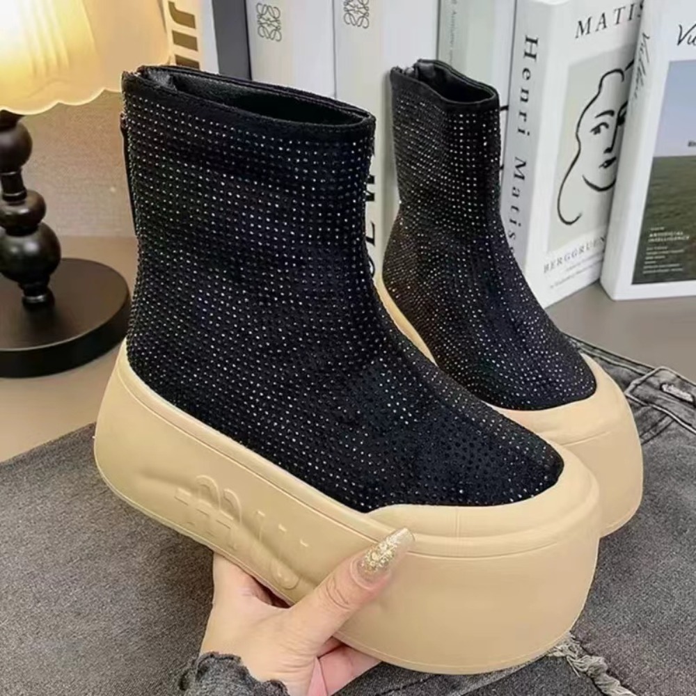 Luxo strass mulher botas plata - Women'S Fashion Korea avaliação e preço