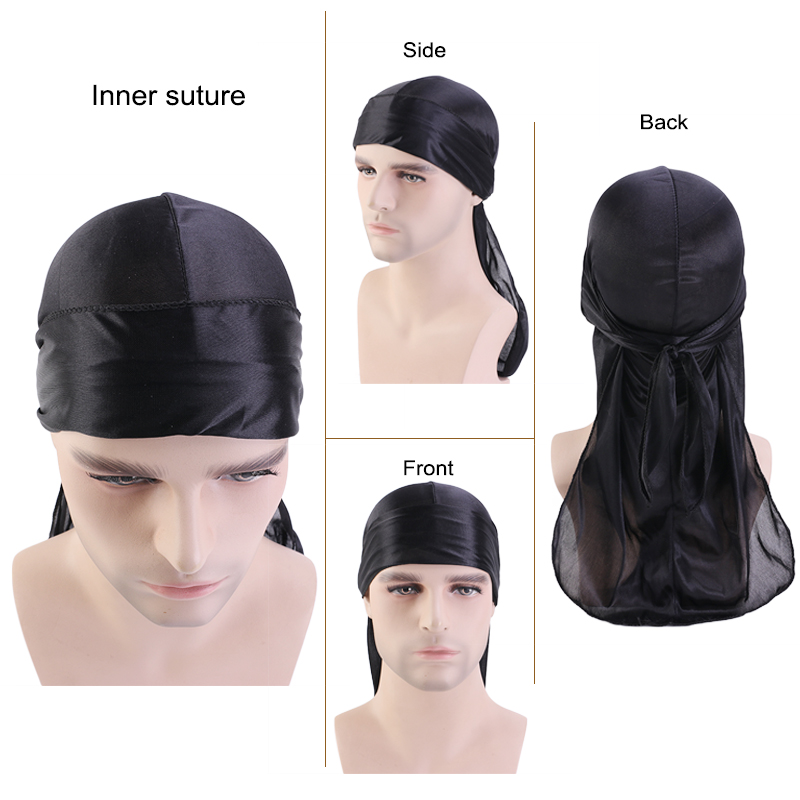 3 pçs/lote longo durag seda ce - Women'S Fashion Visor avaliação e preço