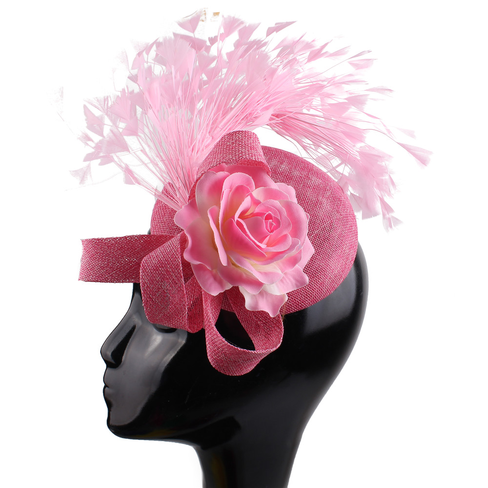 Chapéu fascinator roxo para fl - Women'S Fashion Visor avaliação e preço