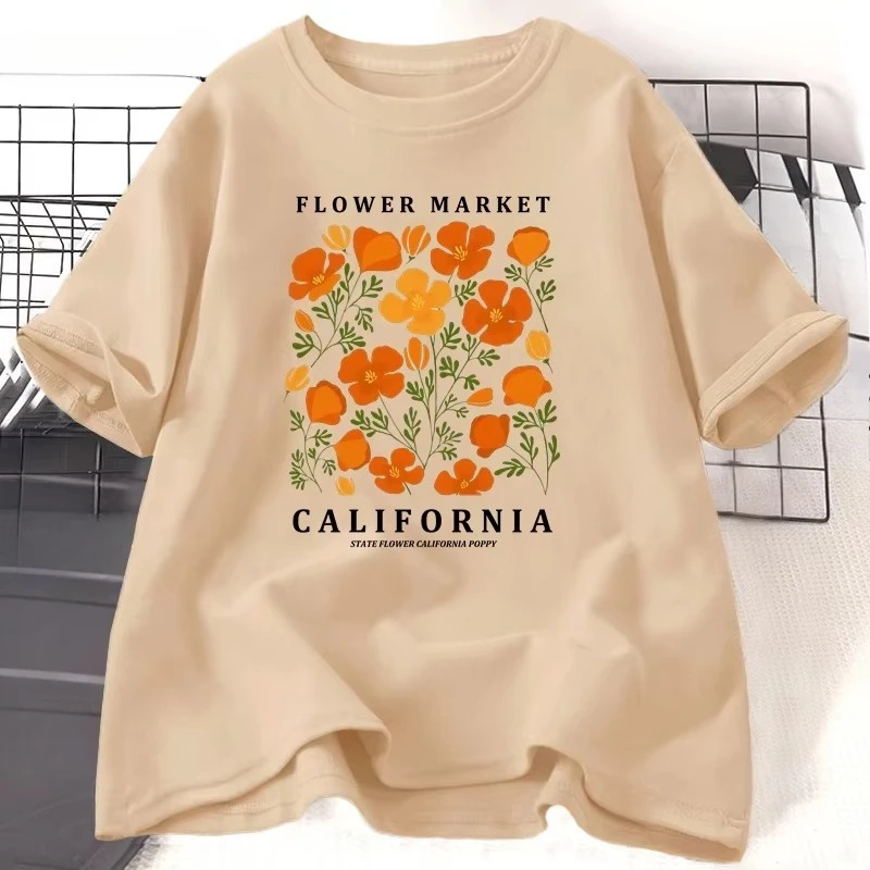 Camiseta feminina de algodão c - Women'S Fashion Market Size avaliação e preço