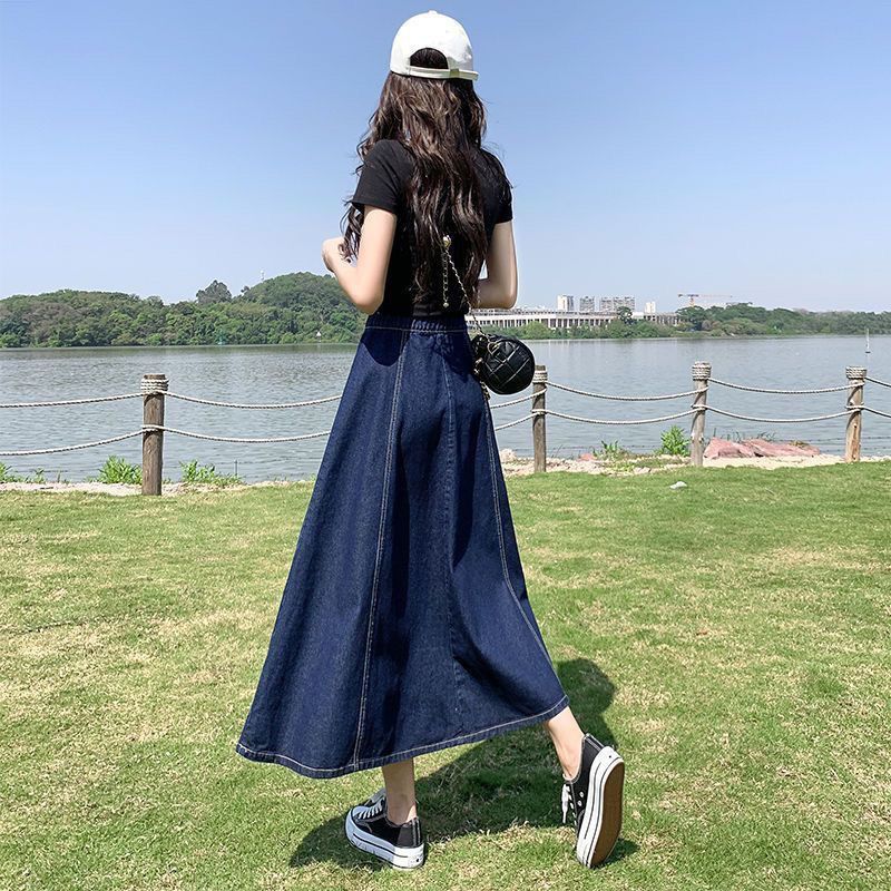 ​ Saia Jeans Feminina Primaver - Women'S Fashion Umbrella avaliação e preço