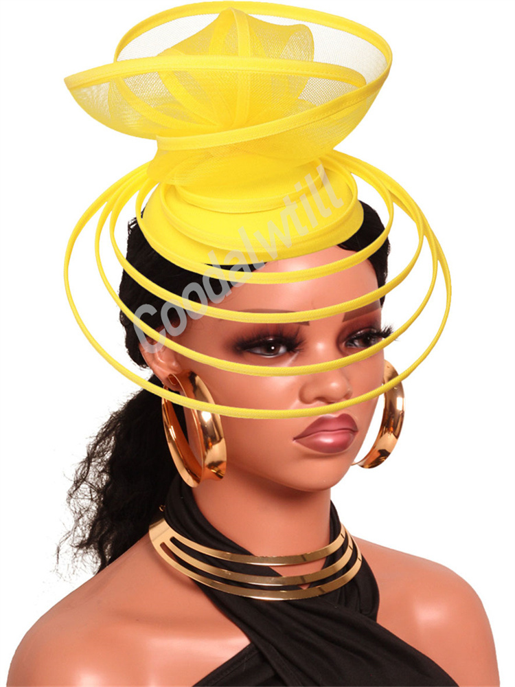 Marron véu fascinator chapéus  - Women'S Fashion Visor avaliação e preço