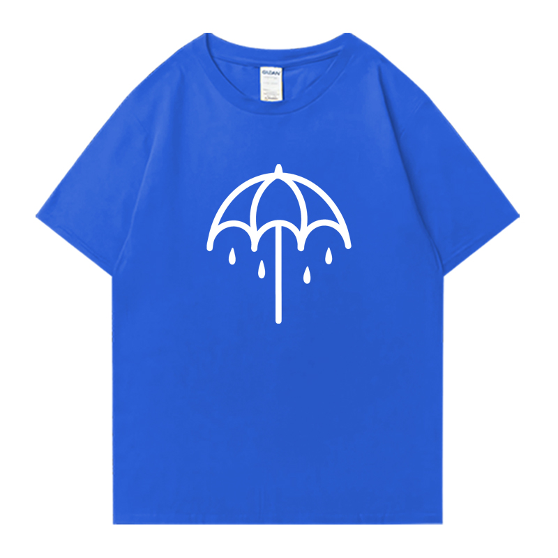 Camiseta Casual Solta de Algod - Women'S Fashion Umbrella avaliação e preço