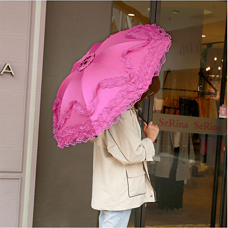 Moda Lace Sun Umbrella Forte À - Women'S Fashion Umbrella avaliação e preço