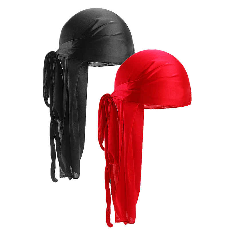2 pçs cetim de seda durags par - Women'S Fashion Visor avaliação e preço
