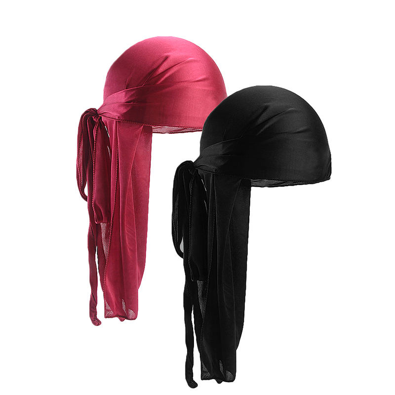 2 pçs cetim de seda durags par - Women'S Fashion Visor avaliação e preço