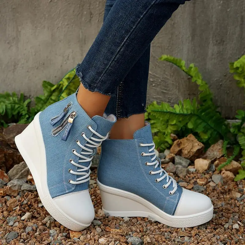Moda denim azul sapatos de lon - Women'S Fashion Spring 2025 avaliação e preço
